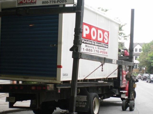 Storage Container transported on a truck