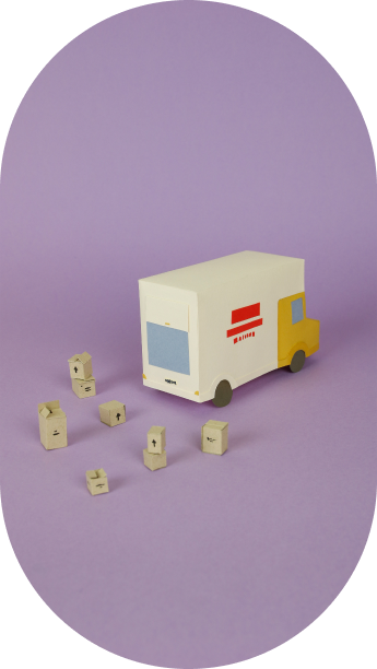 Moving Truck with Boxes